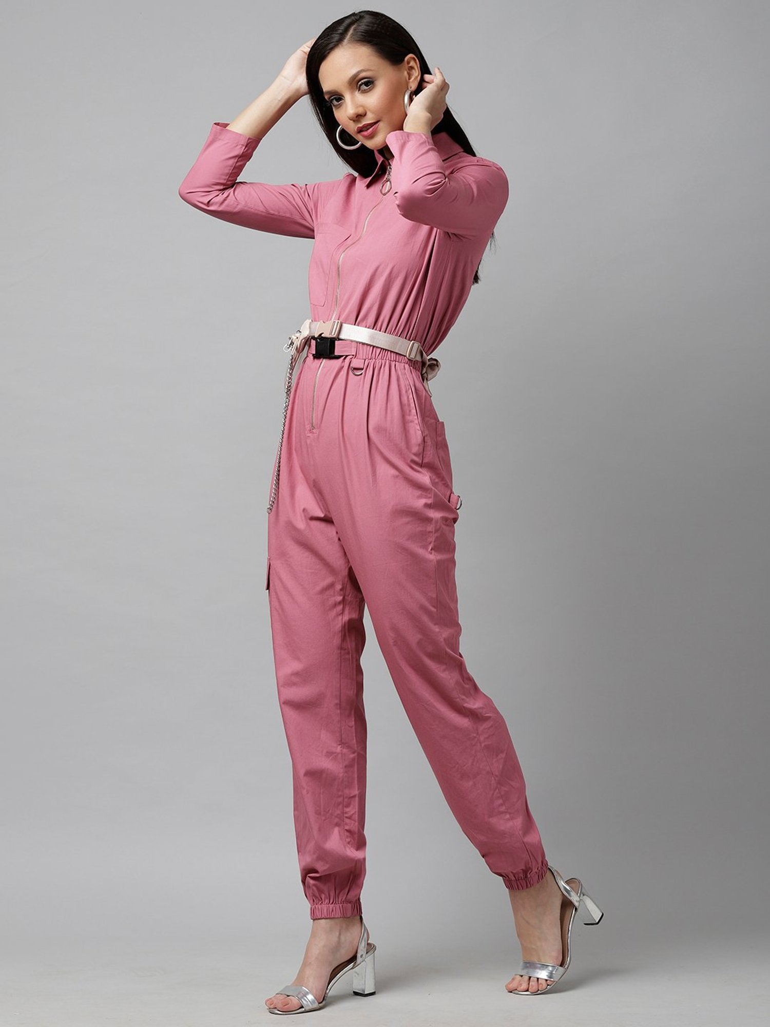 Belle Fille Black Floral Print Jumpsuit