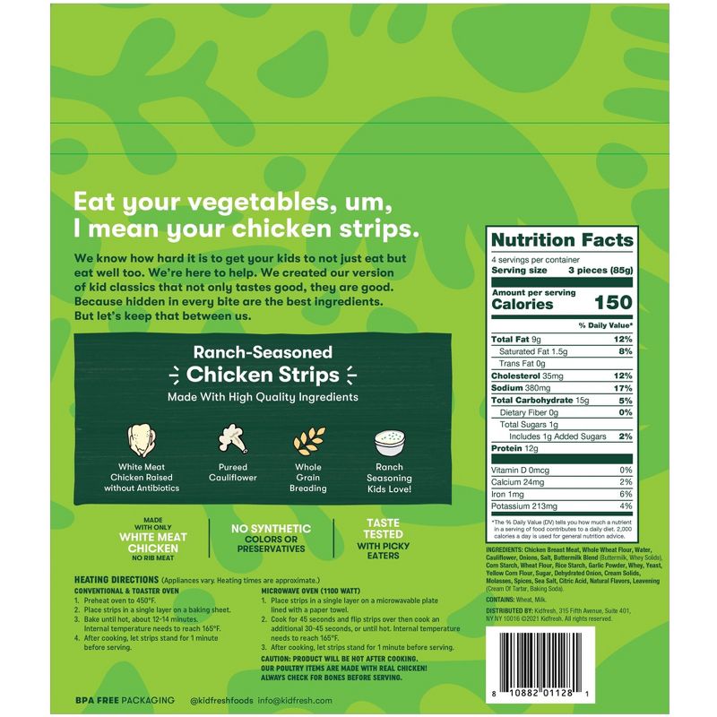 Kidfresh Ranch Chicken Strips - Frozen - 12oz