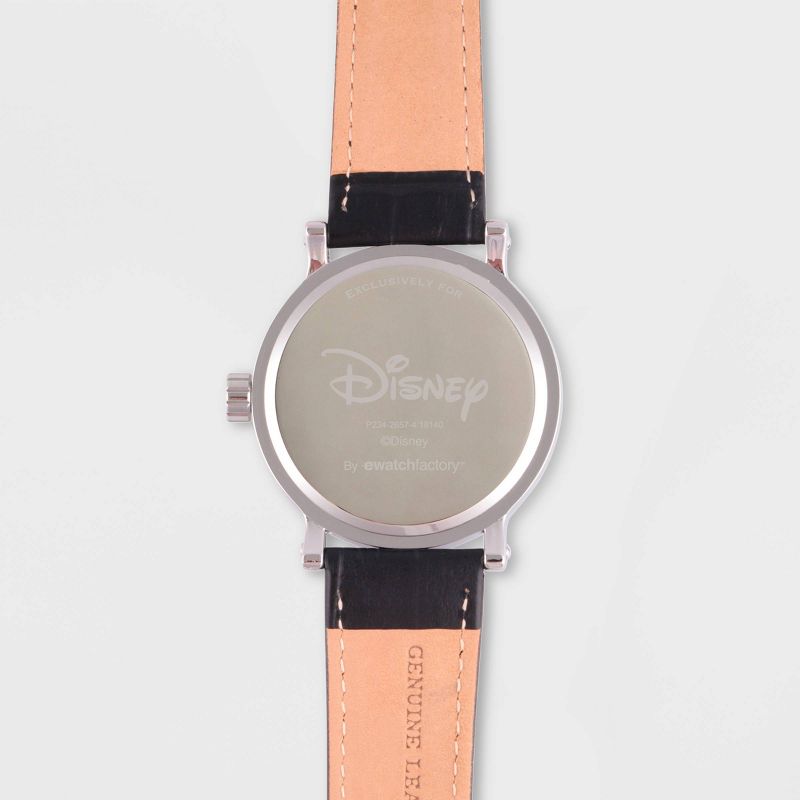 Men's Disney Mickey Mouse Vintage Leather Strap - Black