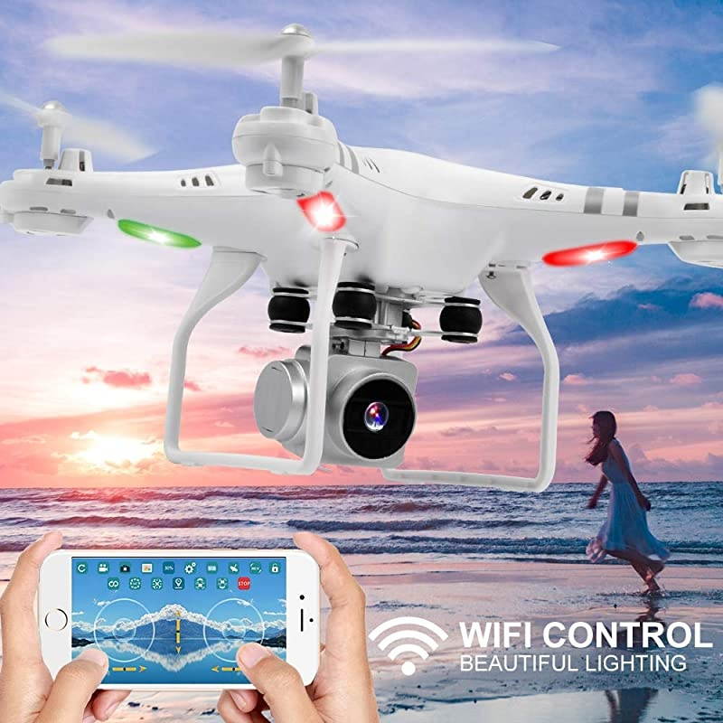 Drone,WiFi 4K HD Camera Live Video Quadcopter with Altitude Hold, Gravity Sensor Function, RTF and Easy to Fly for Beginner (Drone)
