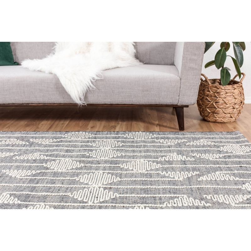 8'x10' Nightfall of Diamonds Area Rug Blue/Ivory - Anji Mountain