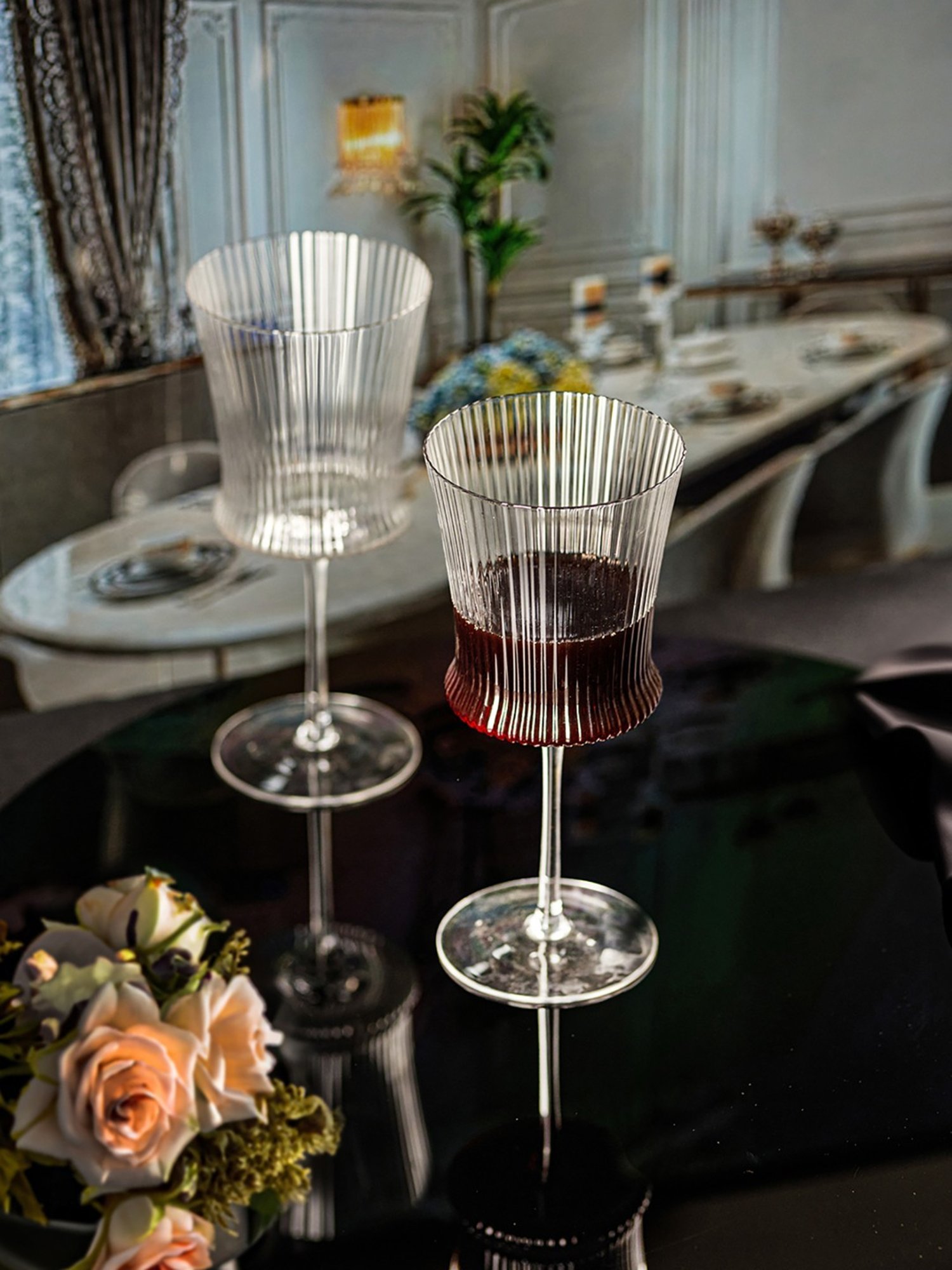 Trovea's Germany Stemmed Transparent Glass Wine Glass - Set of 4