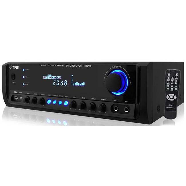 Pyle Audio - PT390AU - PyleHome PT390AU AM/FM Receiver - 300 W RMS - 4 Channel - AM, FM - USB - iPod Supported