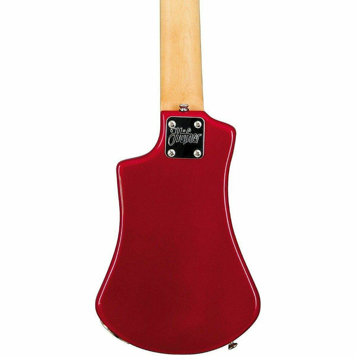 Hofner Shorty Electric Travel Guitar Red