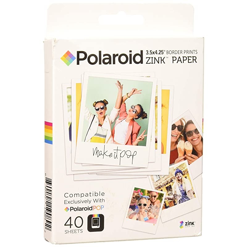 Pop Wireless Portable Instant 3x4 Photo Printer & Digital 20MP Camera with Touchscreen Display (Blue) Built-in Wi-Fi, 1080p HD Video
