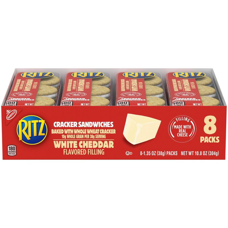 Ritz Whole Wheat Cracker Sandwiches with White Cheddar Cheese - 8ct/1.35oz