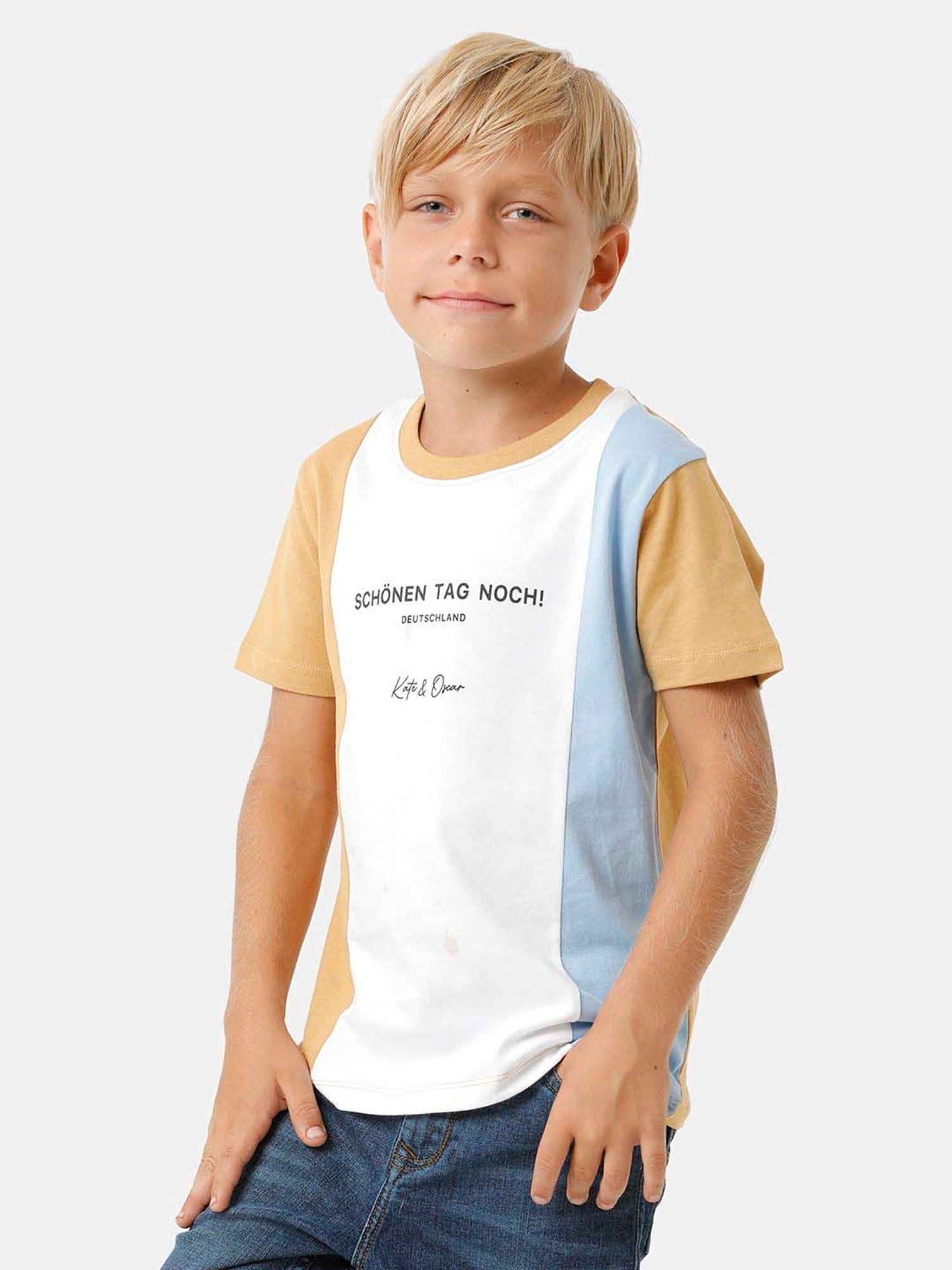 Kate & Oscar Kids Multicolor Cotton Printed T-Shirt