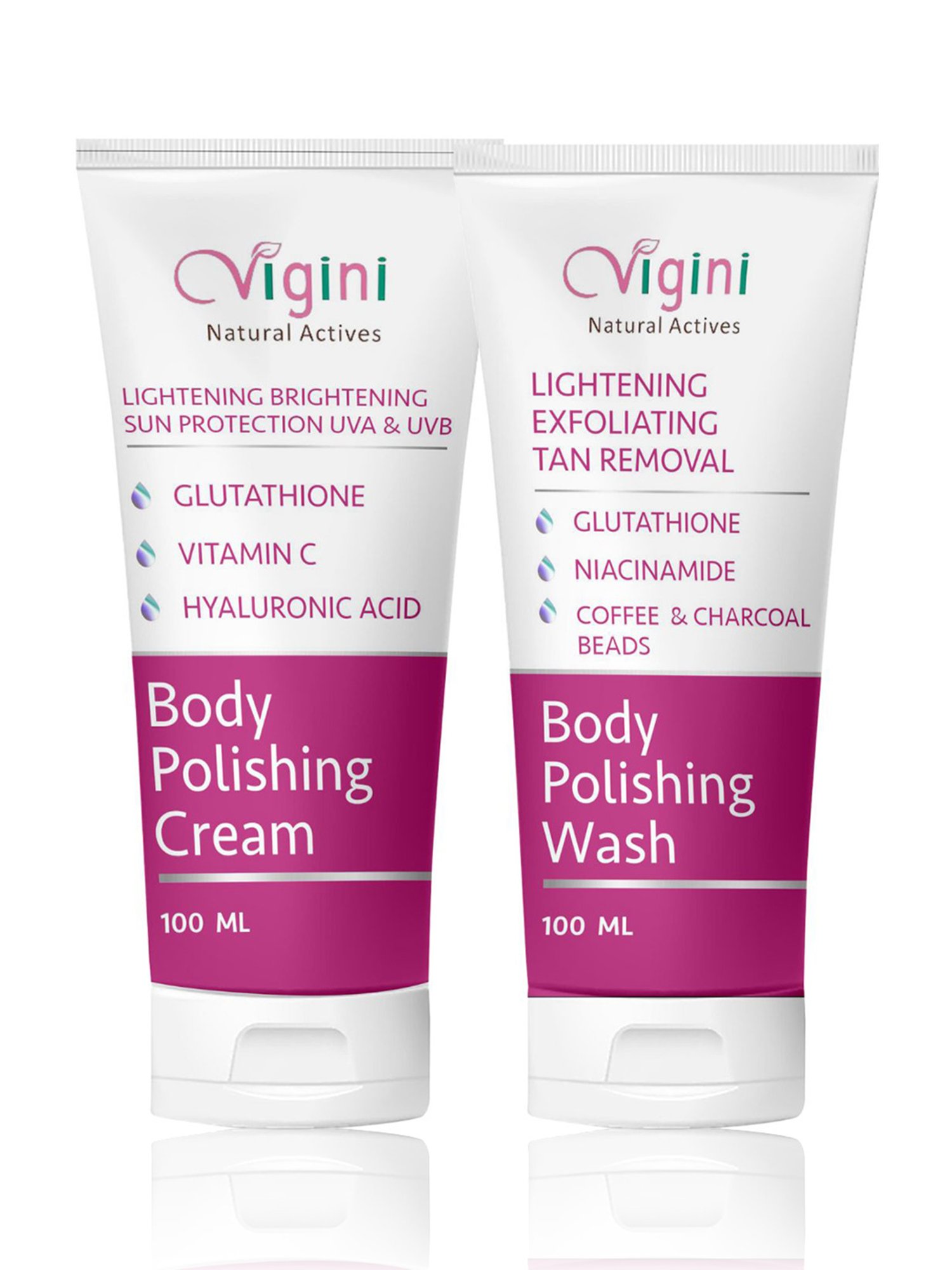Vigini Body Polishing Wash & Body Polishing Cream Combo
