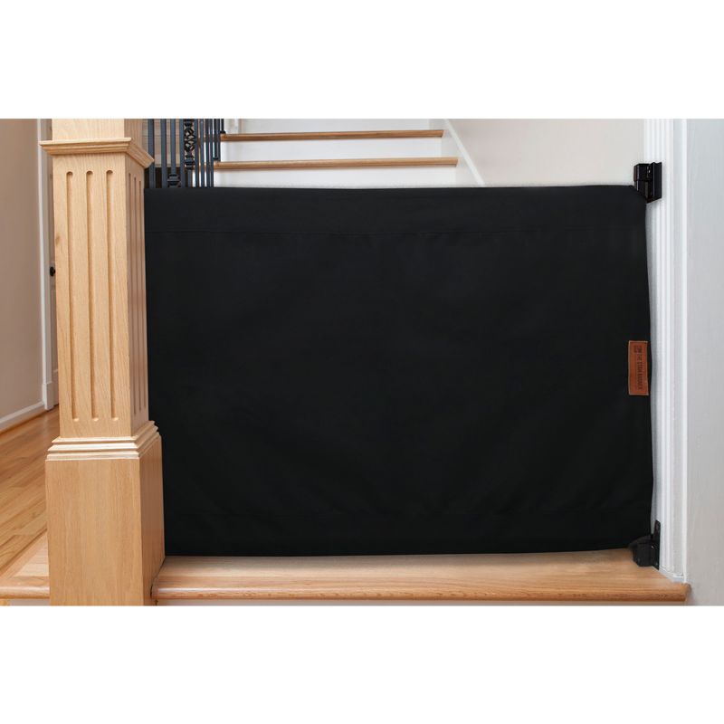 The Stair Barrier Regular Wall to Wall Single Panel Swing Gate with Fabric Slipcover Baby and Pet Safety Gate, 27 to 42.5 Inch, Beyond Sheep Indigo