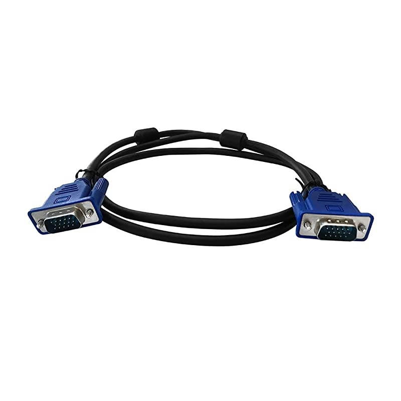 Blue VGA 15 Pin Male to Male Plug Computer Monitor Cable Wire Cord 15M 49 Feet