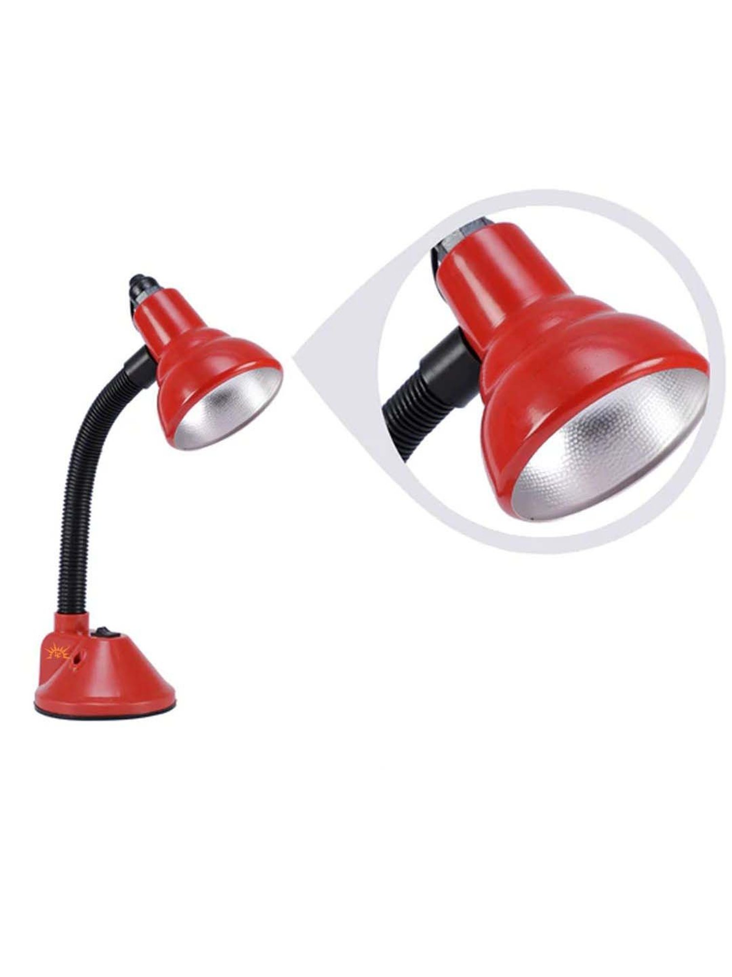DecorativeRay Red PVC Study Table Lamp - Set of 1