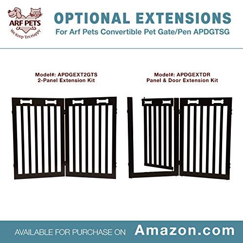 Arf Pets Extension gate Kit, Set of 2 panels - Extension for the Free Standing Wood Dog Gate