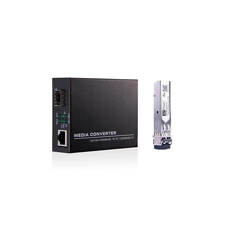 Multimode Fiber Media Converter 1000BaseSX to 101001000M RJ45 Including a 1000BaseSX Multimode Transceiver LC MMF 850nm up to 550m