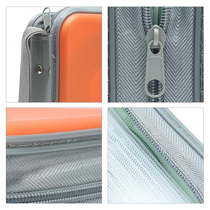 CD Case, 40 Capacity CD DVD Heavy Duty Wallet Storage Organizer Holder VCD Binder Bag Album Booklet (A-Orange)