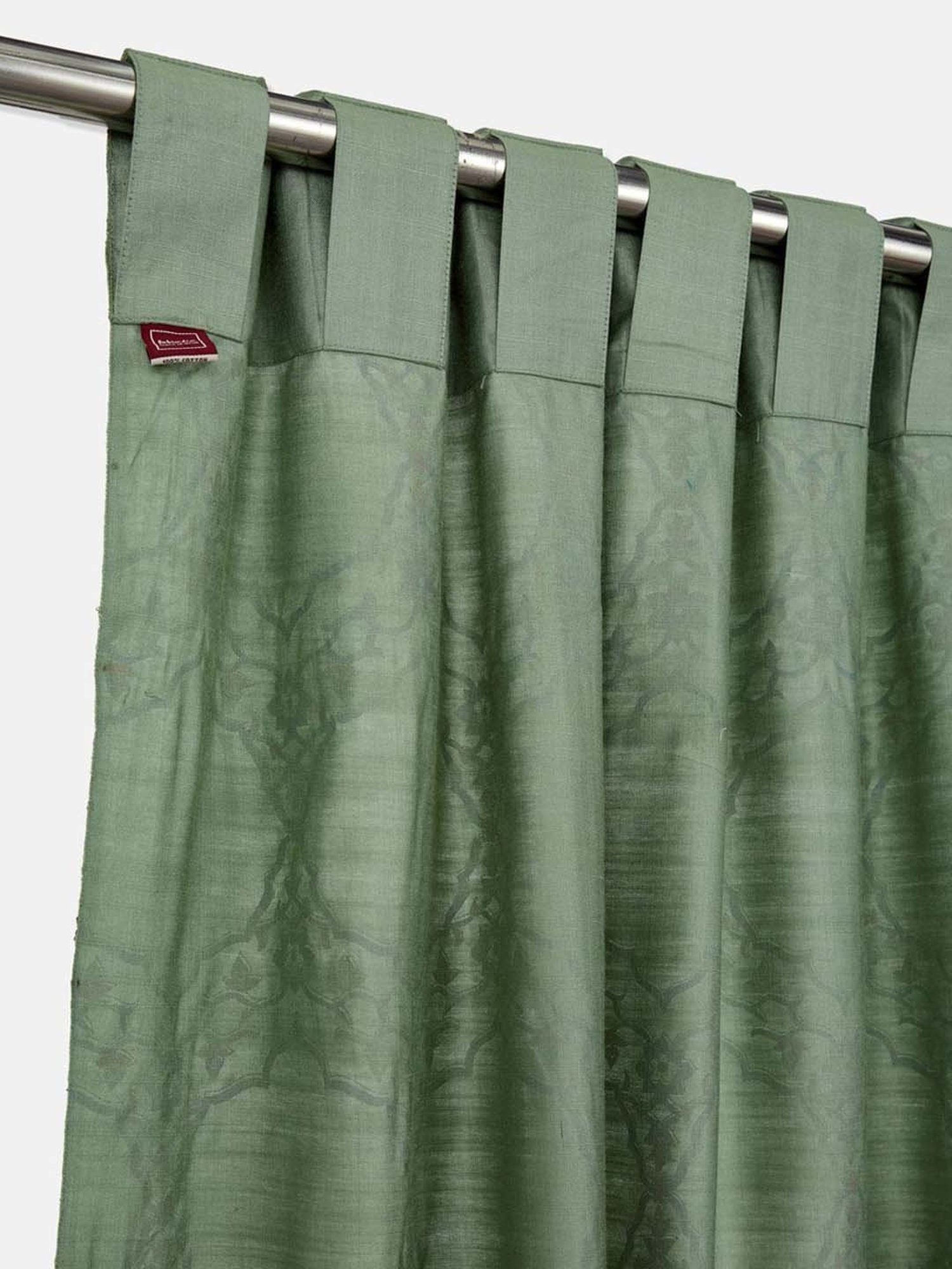 Fabindia Standalone Green Viscose Door Curtains
