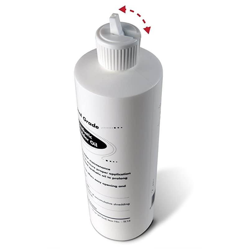 AS890C 8Sheet CrossCut PaperCredit Card Shredder with Basket SL16 Professional Grade Synthetic Shredder Oil 16 Oz FlipTop Leak Proof Bottle