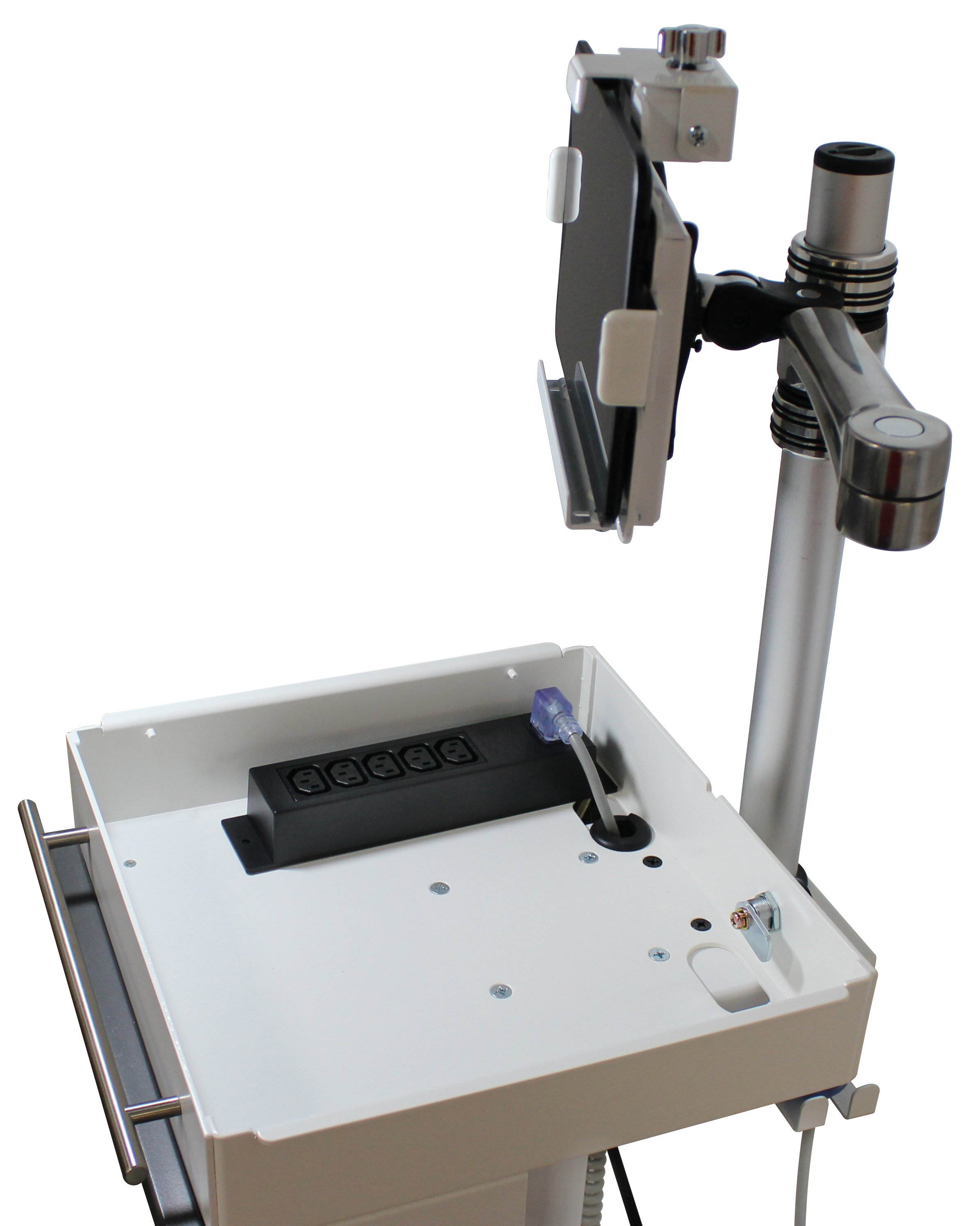 20 ft. 14/3 15 Amp Hospital/Medical Grade Green Dot Power Cord NEMA 5-15P to Left Angle IEC C13 (IT/CPU/Server End)