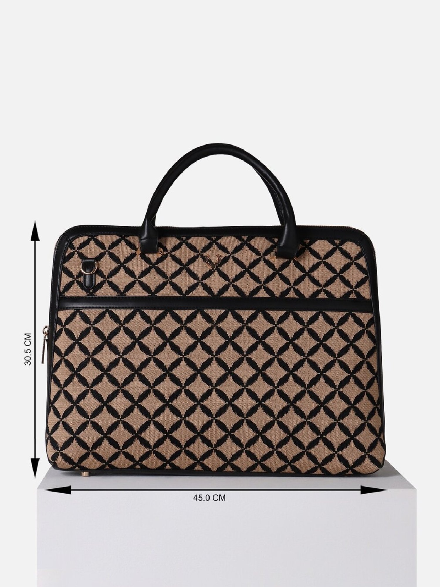 Allen Solly Beige & Blue PU Messenger Bag