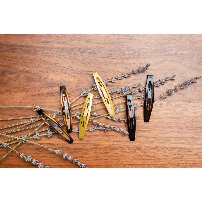 scunci Basics Snap Clip Barrettes - Blond/Tort/Black - 6pk