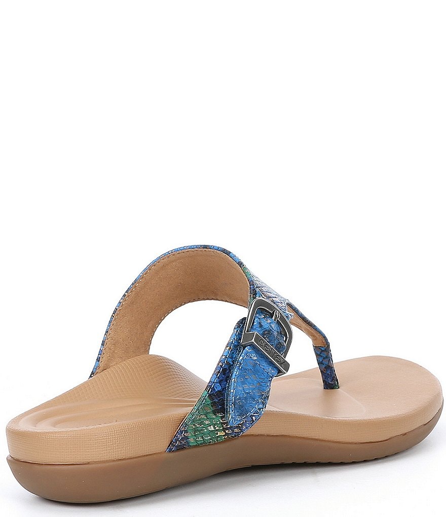 Aetrex Rita Perforated Thong Slide Water-Friendly Sandals