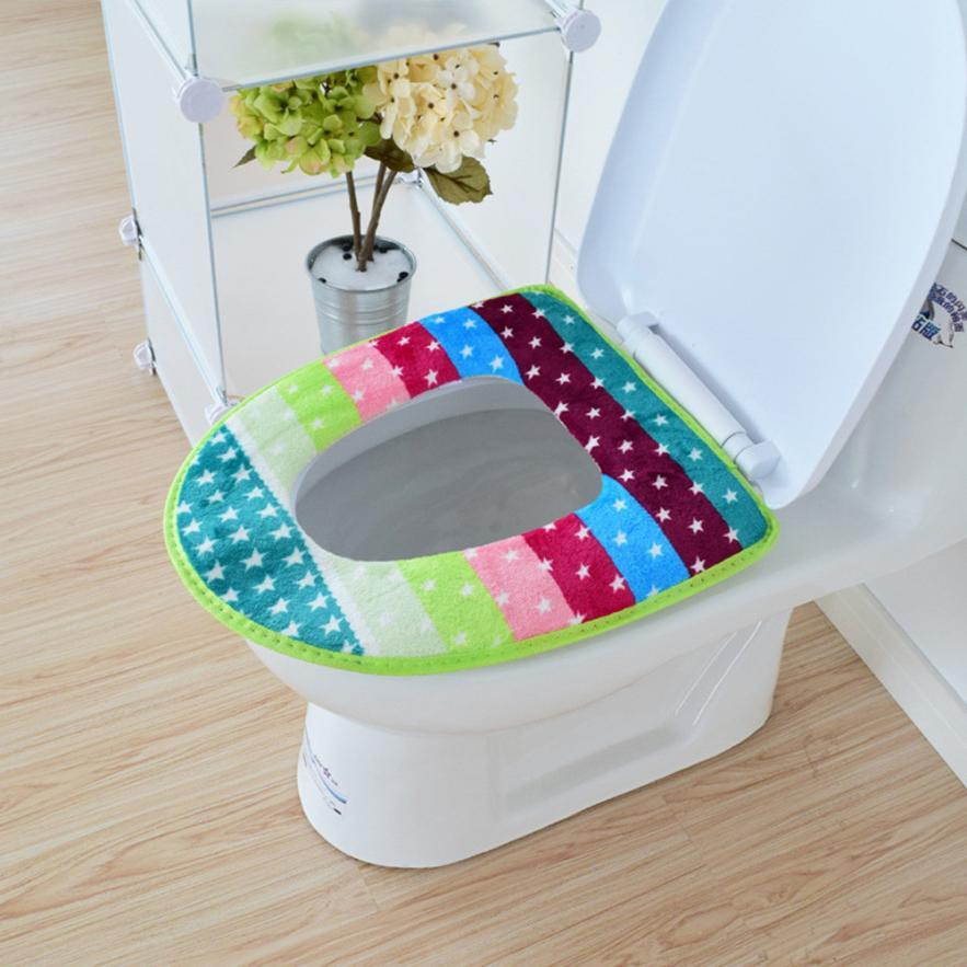 Bathroom Toilet Seat Washable Soft Warmer Mat Cover Pad Cushion Wonderful