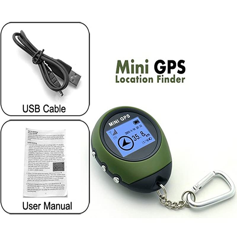 Outdoor Mini Handheld Portable GPS Navigation Location Finder Dot Matrix Display for Biking Hiking Travelling Geoaching Wild Exploration