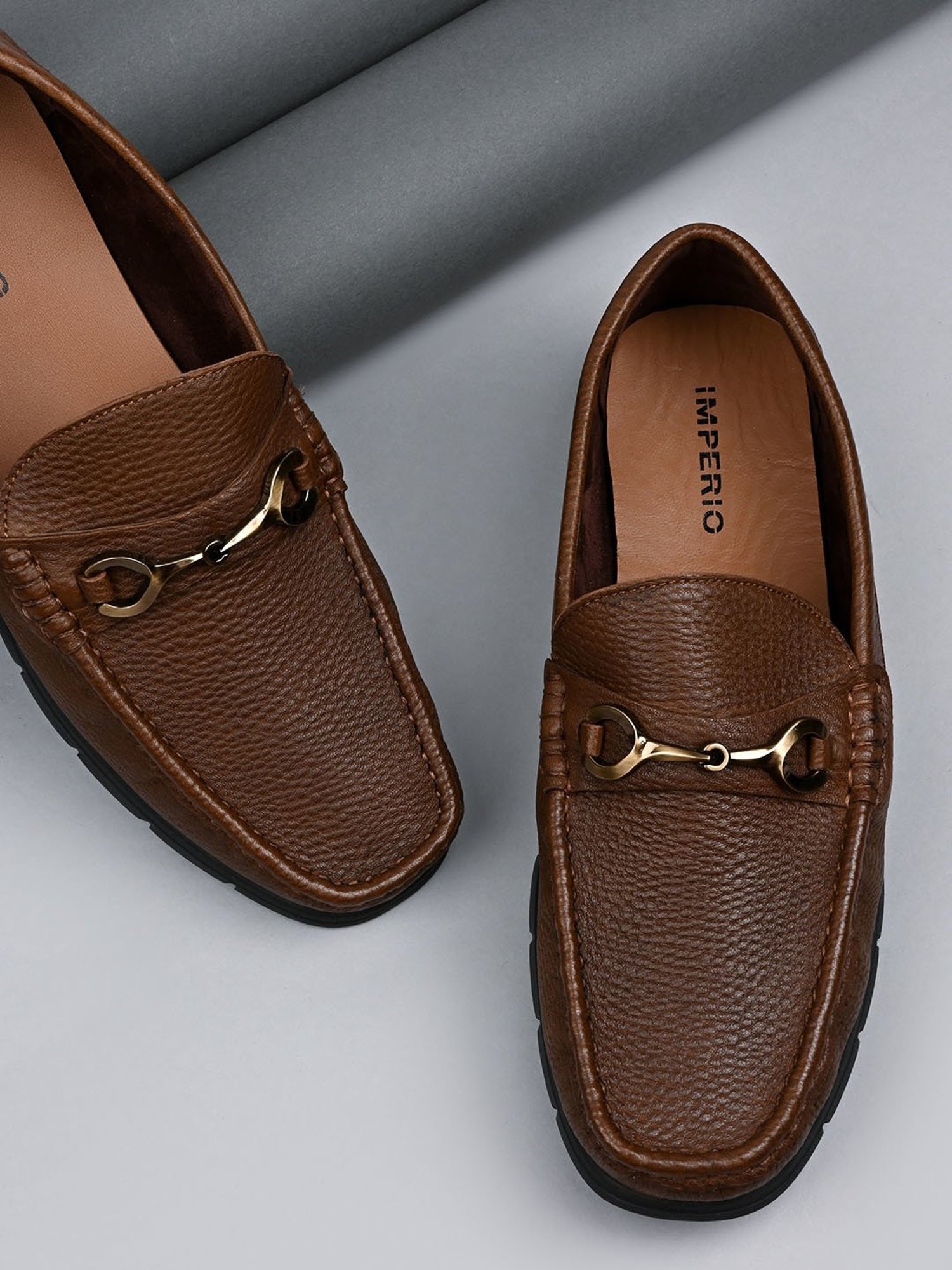 Imperio by Regal Men's Tan Casual Loafers