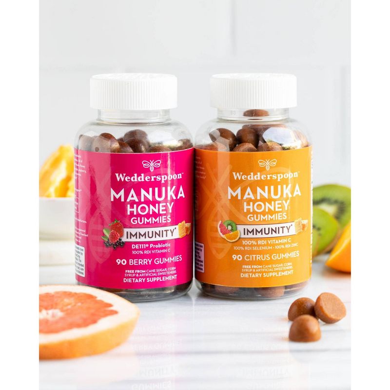 Wedderspoon Manuka Honey Immunity Gummies - Mixed Berry - 90ct