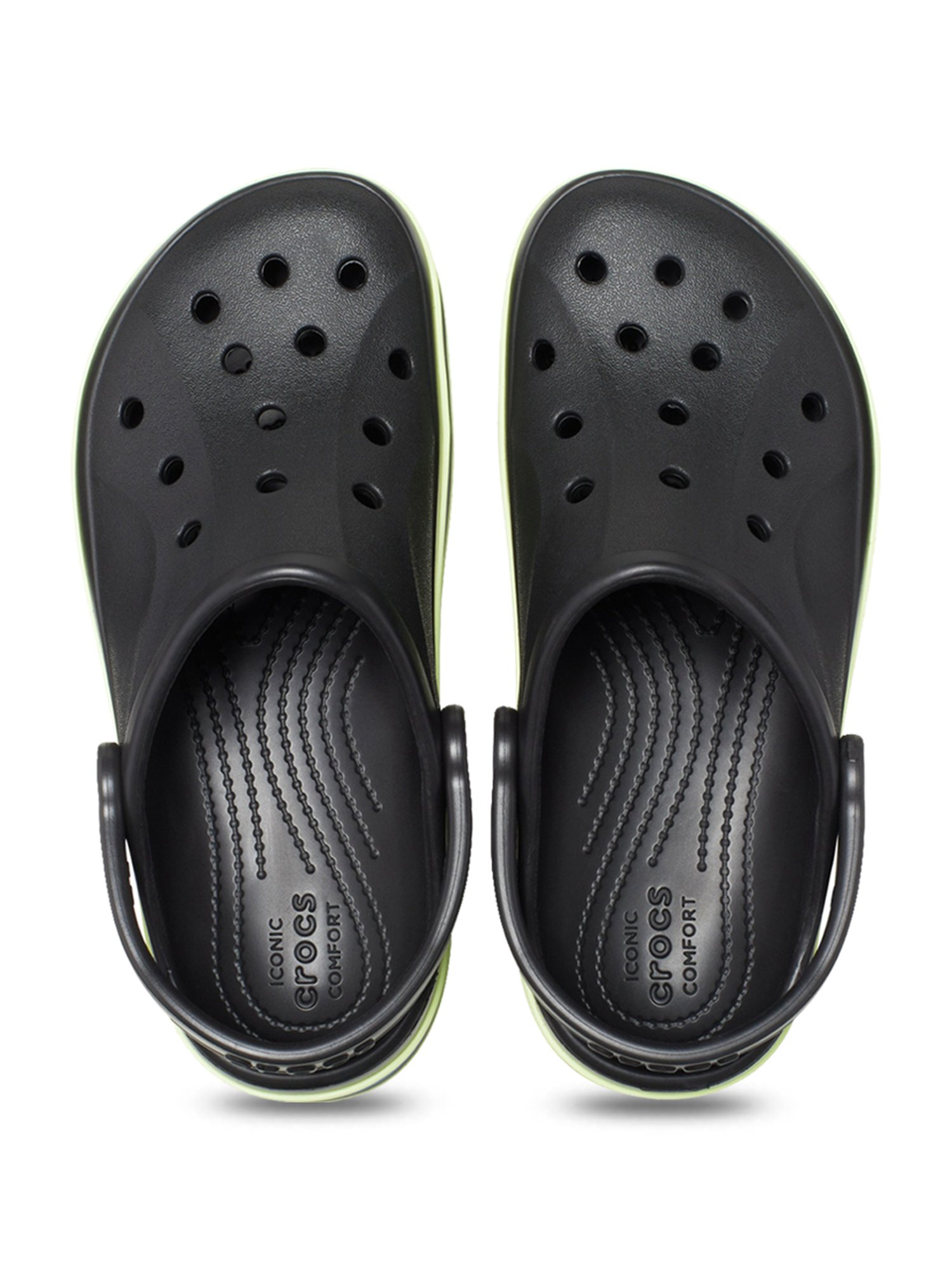 Crocs Kids Bayaband Black Back Strap Clogs