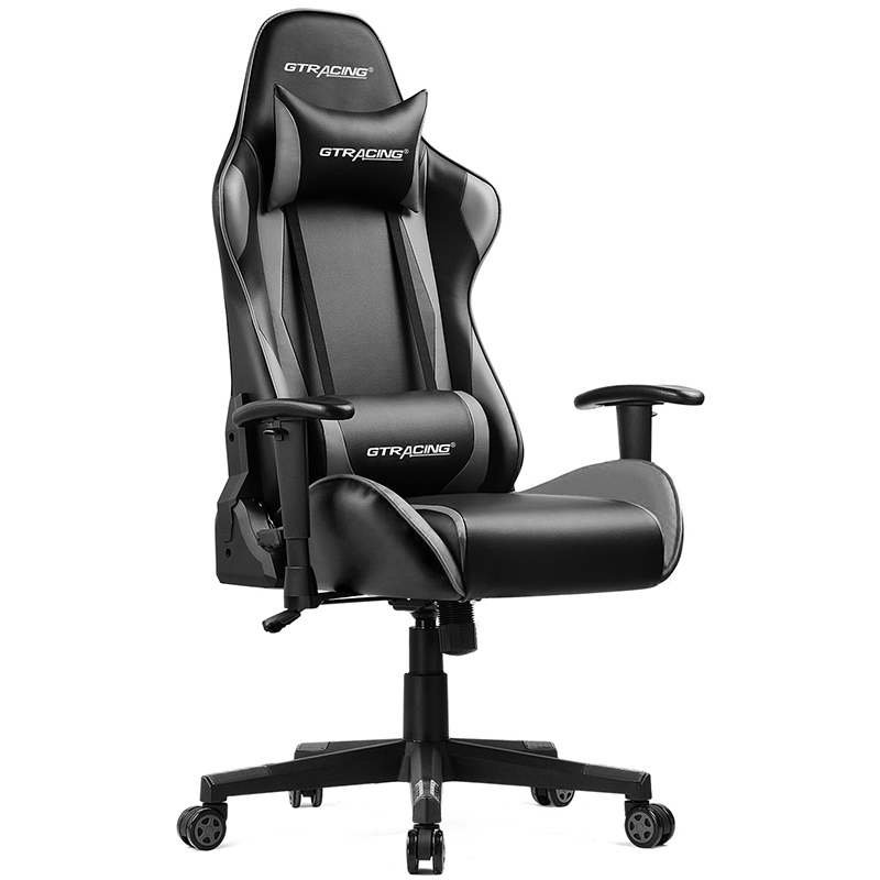 Gaming Chair, Racing Style Computer Desk Chair Padded Armrests Ergonomic Lumbar Support Adjustable Height