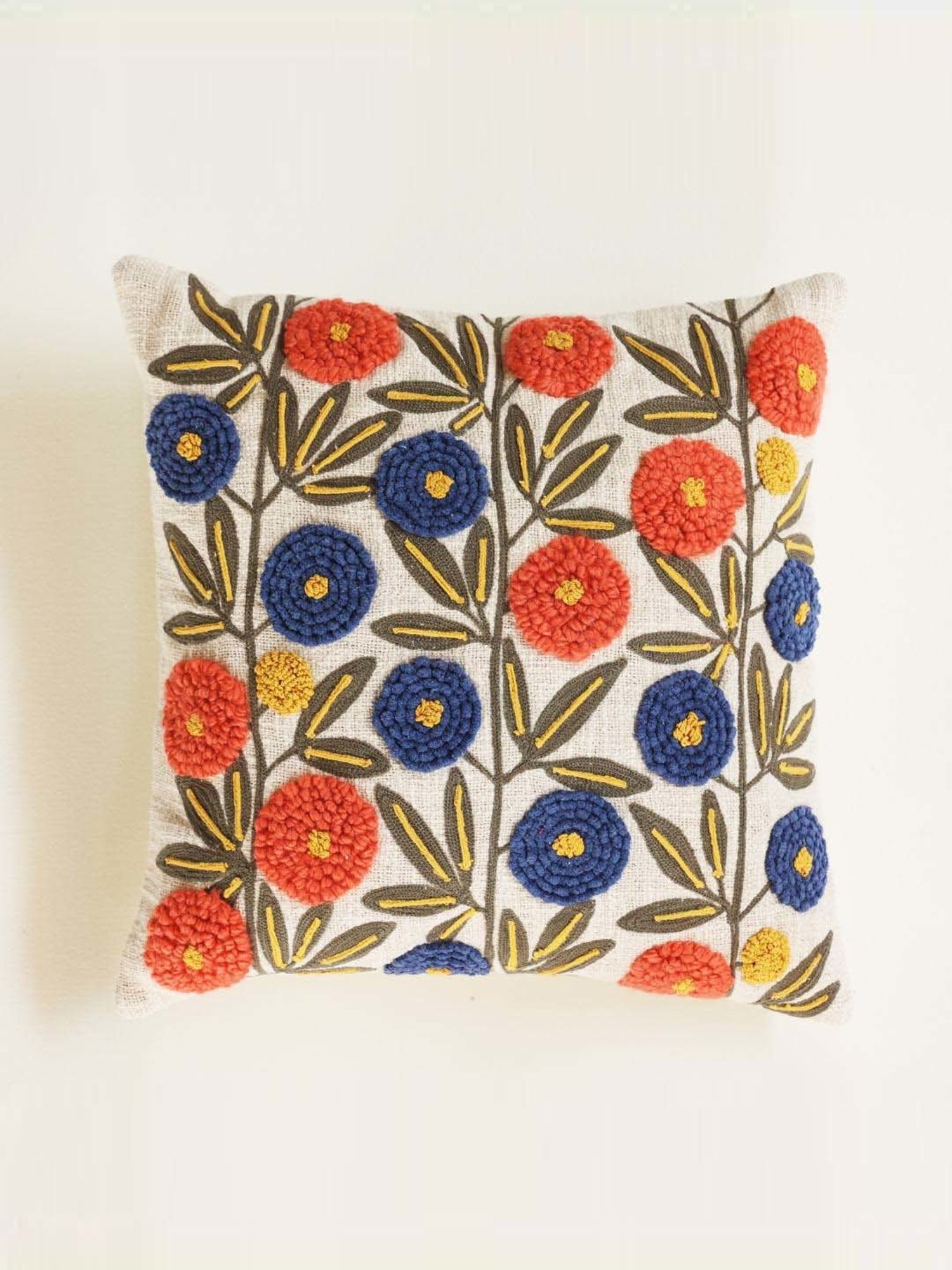 ICRAFT Multicolor Velvet Aadhya Cushion Cover