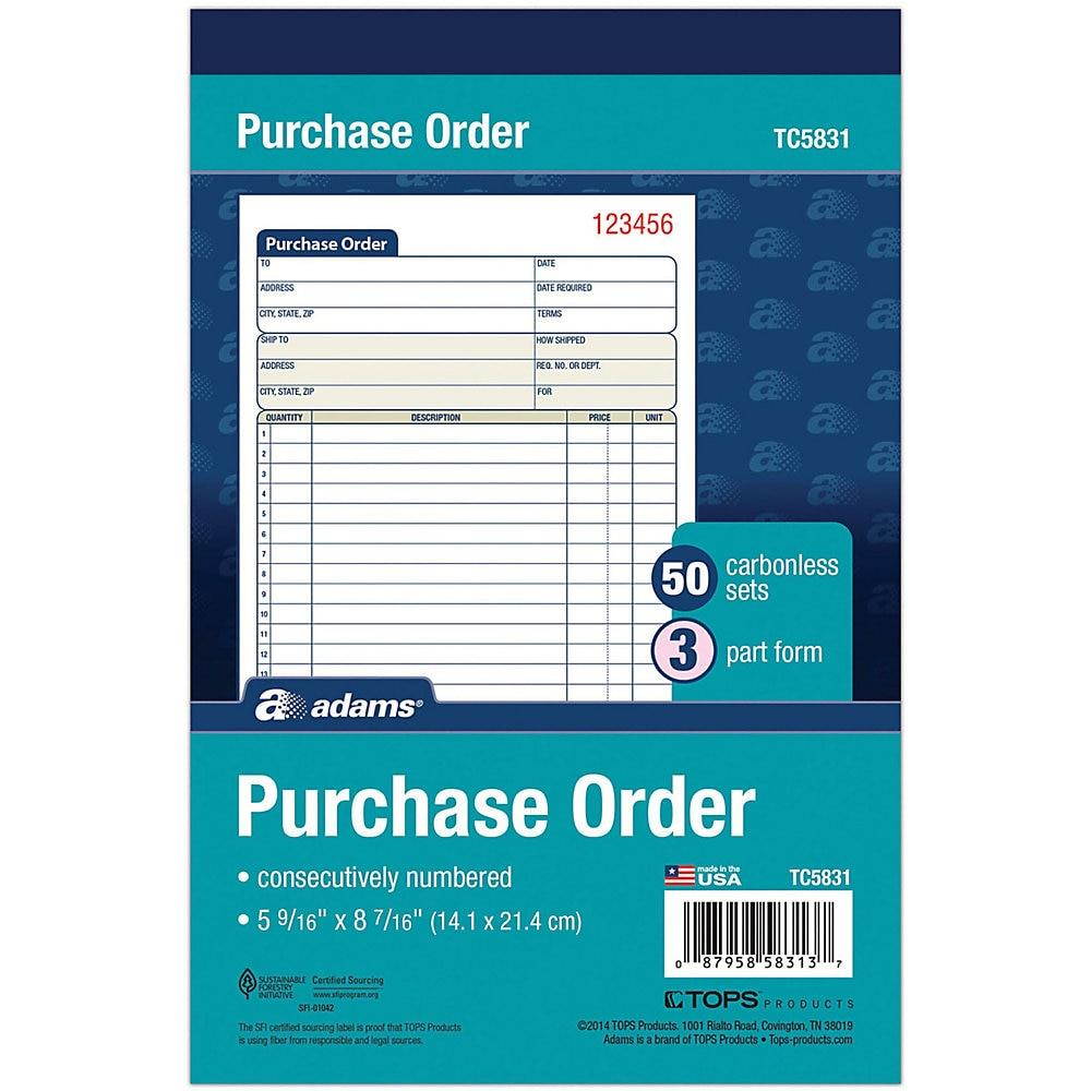 Adams Purchase Order Form