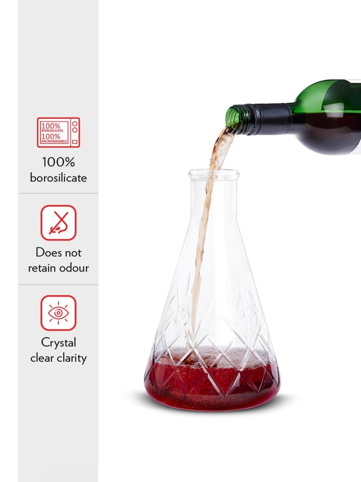 Pure Home and Living Blue Glass Decanter (0.7 L)