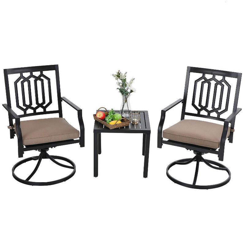 Circi 5pc Outdoor Dining Set - Black and Charcoal - CosmoLiving by Cosmoplitan