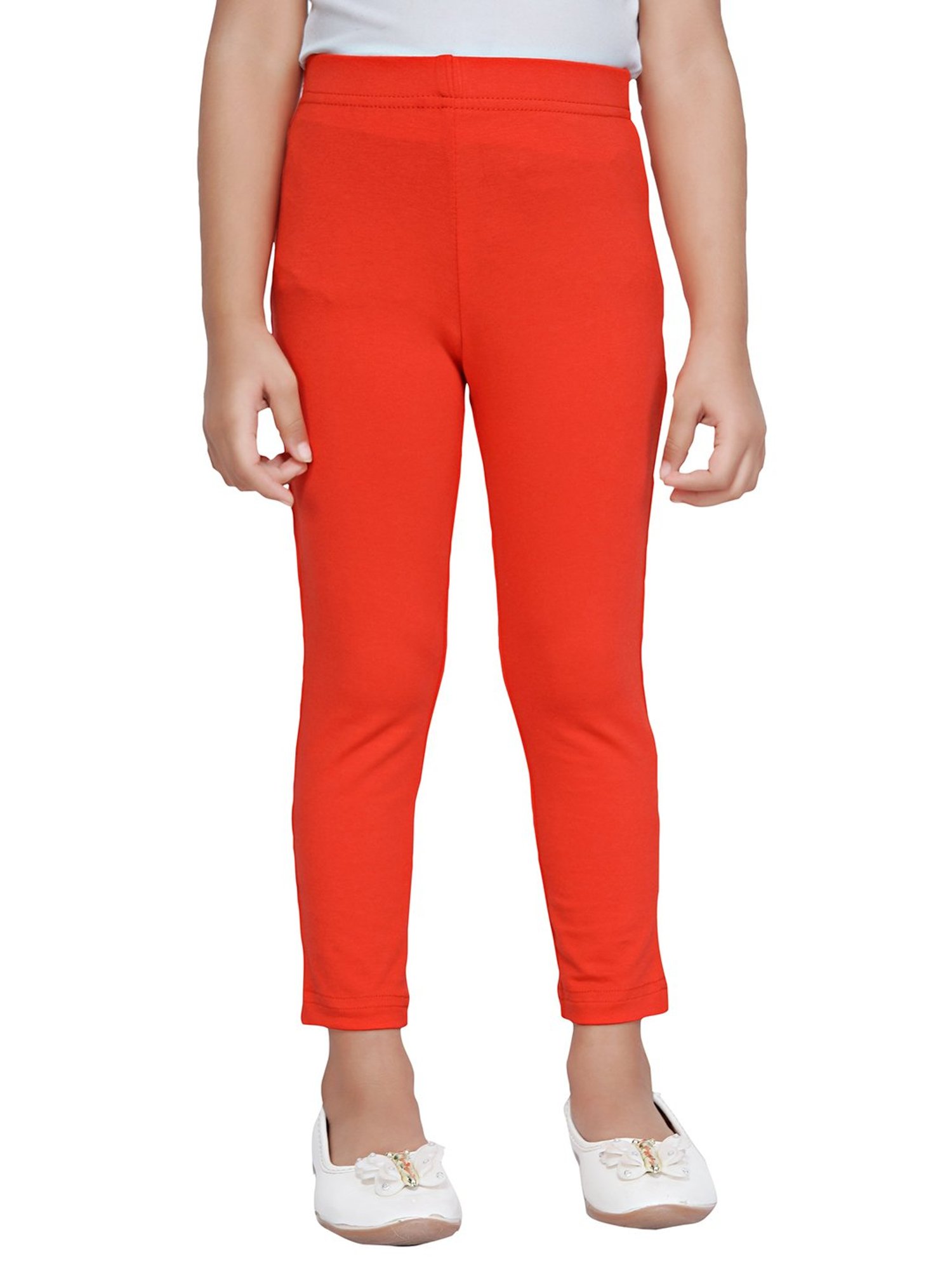 Tiny Girl Orange Solid Leggings