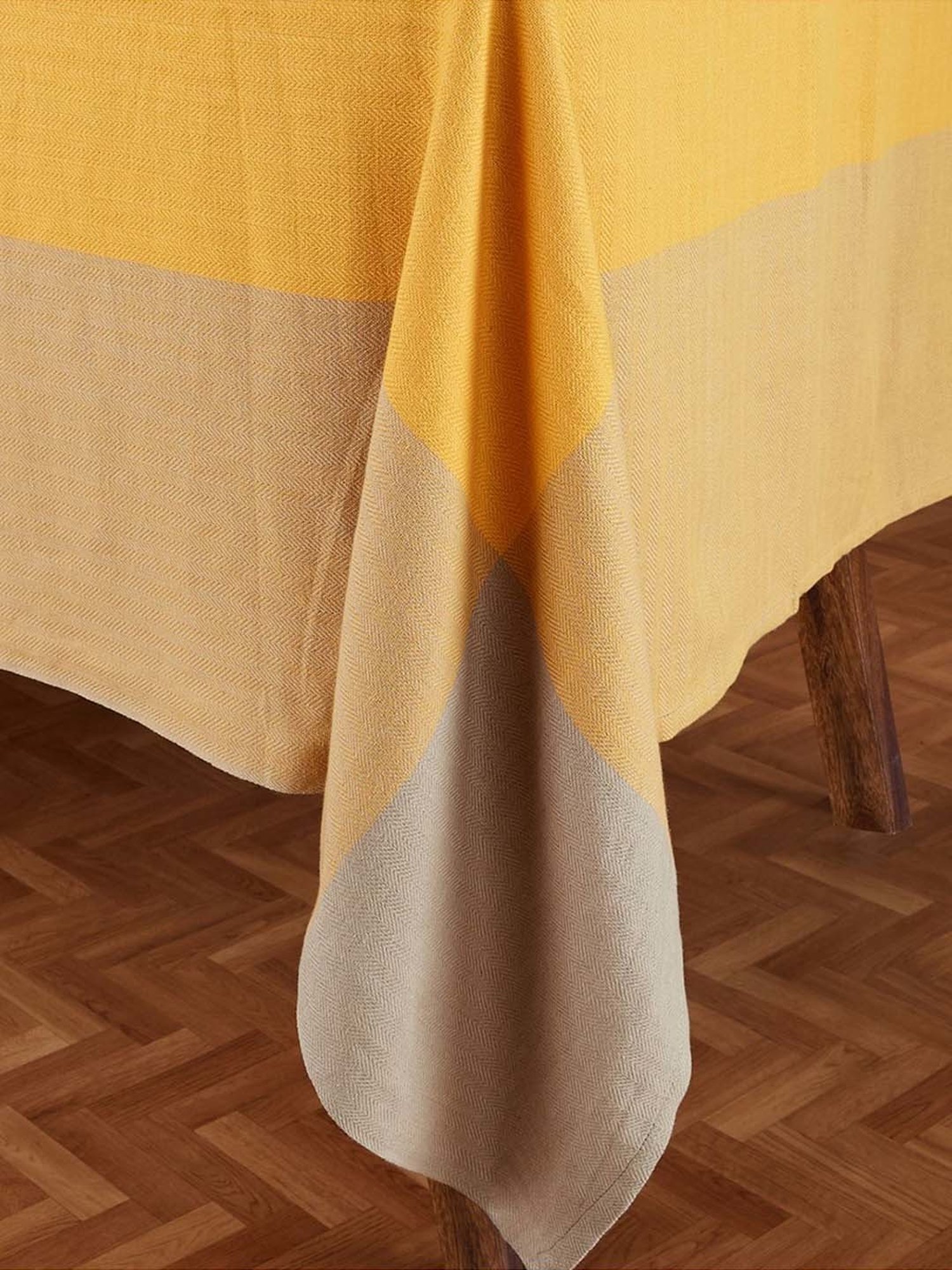 Romee Beige Cotton Checks Table Linen Sets