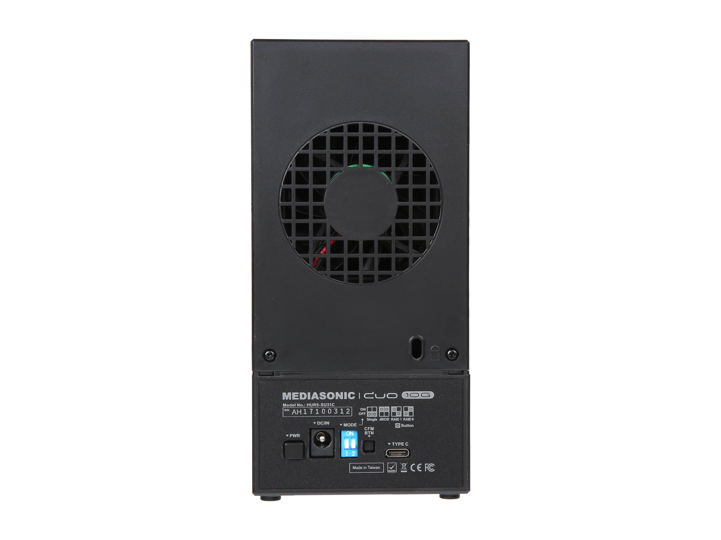 Mediasonic ProRaid HUR5-SU31C 2 Bay 2.5-inch & 3.5-inch SATA Hard Drive Enclosure - USB 3.1 GEN-II 10 Gbps & USB-C