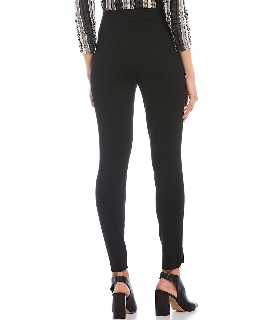 NYDJ Polished Ponte Knit Basic Front Slit Hem Detail Leggings