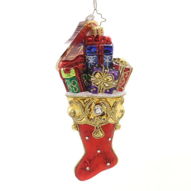Christopher Radko 6.25" Fancy Footwear Christmas Ornament Presents  -  Tree Ornaments