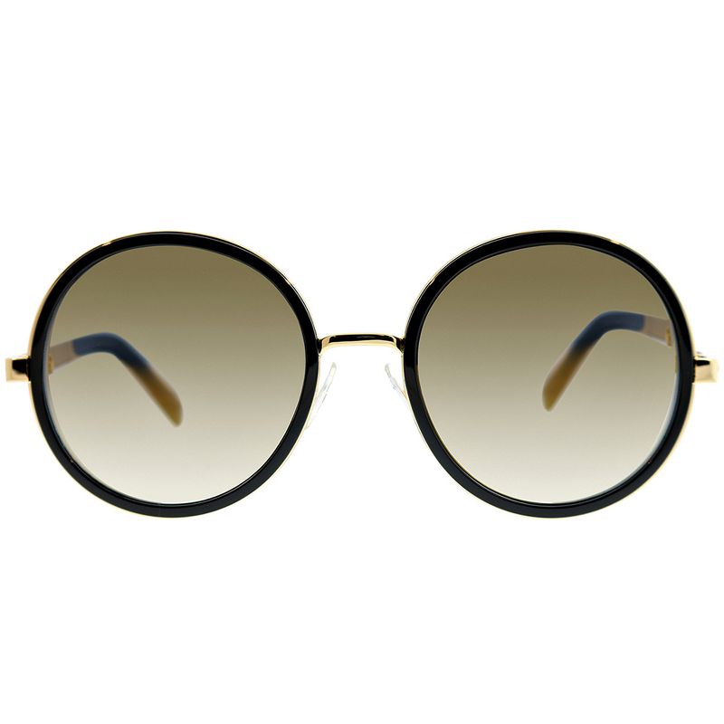 Jimmy Choo  0NQ FQ Womens Round Sunglasses Gold Black Cheetah 54mm