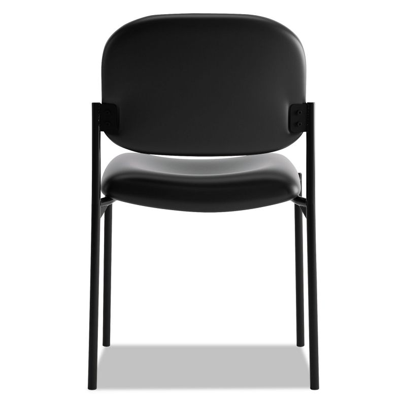 Basyx VL606 Series Stacking Armless Guest Chair Black Leather VL606SB11