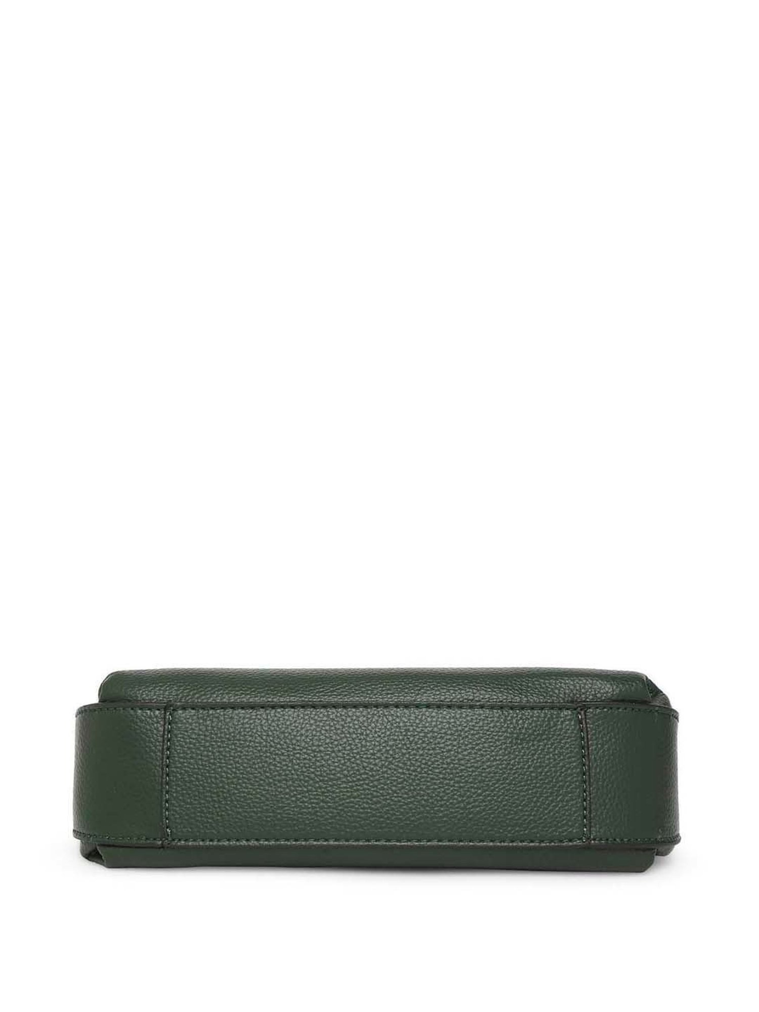 Marina Galanti Green Textured Medium Baguette Bag