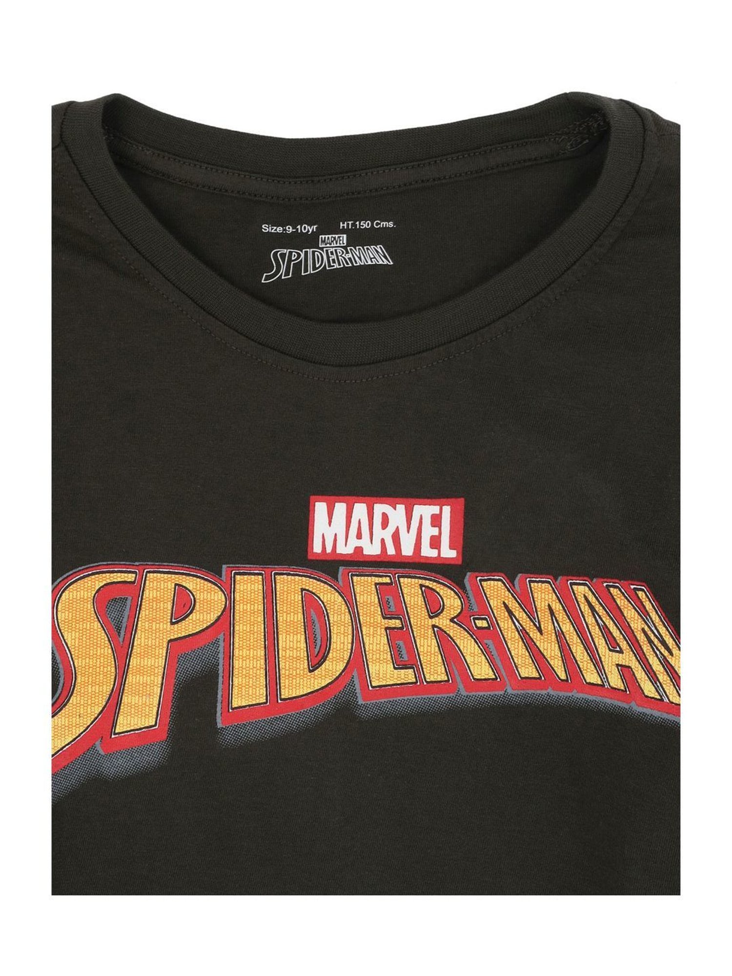 Proteens Boys Olive Green & Yellow Cotton Printed Full Sleeves T-Shirt