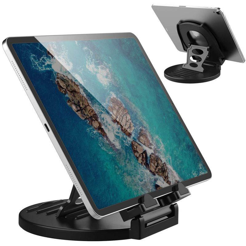 AboveTEK Tablet Stand, 360&deg; Rotating Commercial iPad Stand, Swivel Design for Store Office Bedside Showcase Reception Kitchen Home
