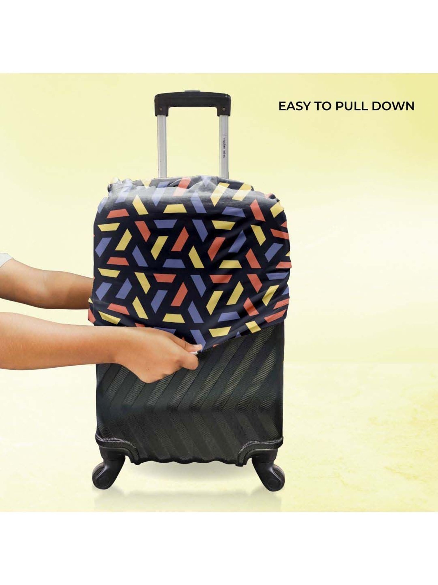 Nasher Miles Polyester 65 cm (24 Inch) Medium Protective Luggage Cover - Yellowcells Design
