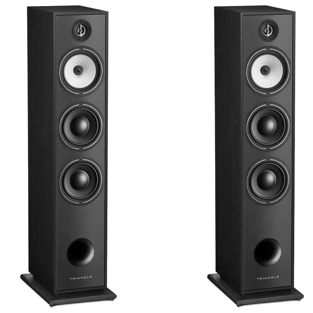 Triangle 2 Pack HiFi Floor Standing Speaker - Borea BR08, Black Ash, Single