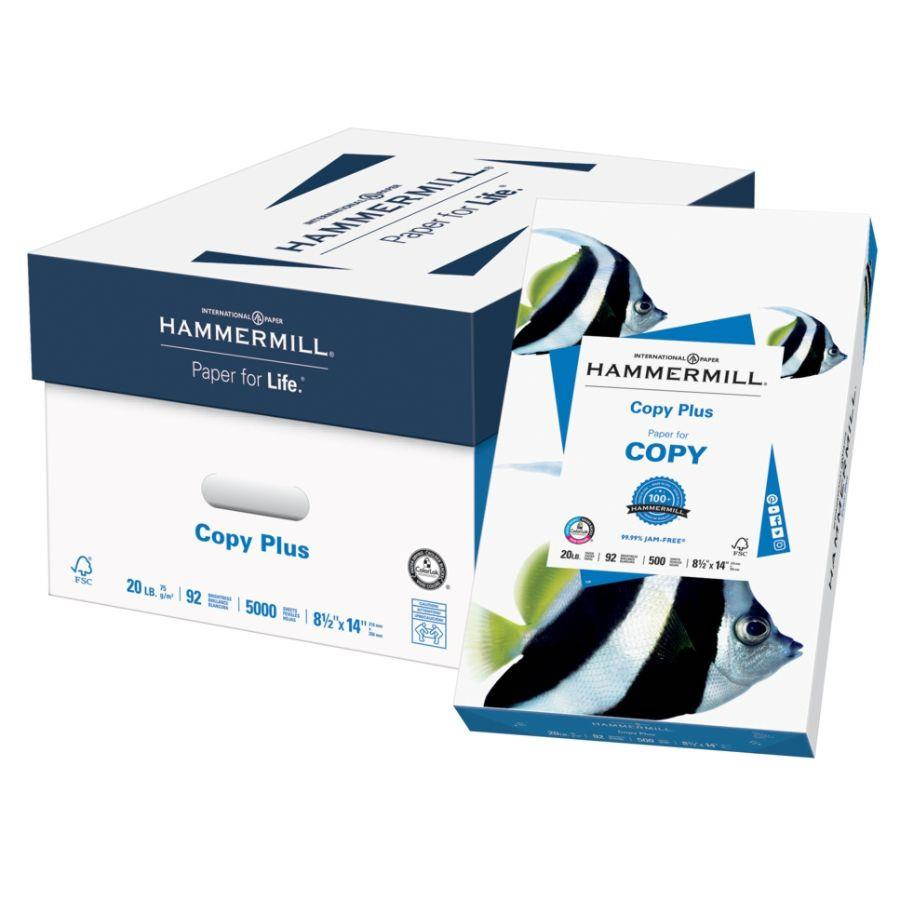 Hammermill Copy Plus 8.5" x 14" Copy Paper 20 lbs 92 Brightness 500/Ream 122564