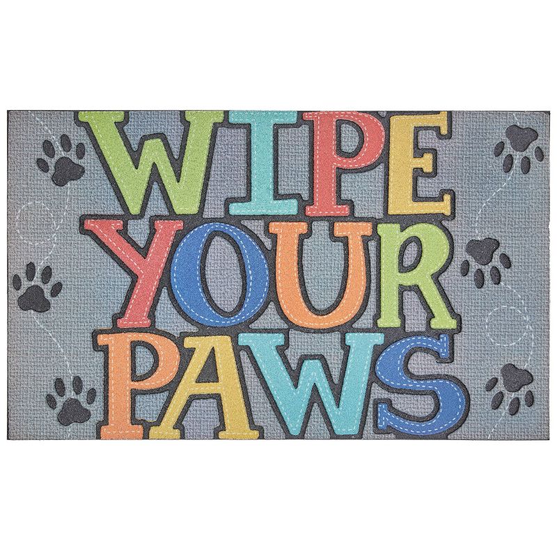1'6"x2'6" Paw Stitch Doorscapes Mat Gray - Mohawk