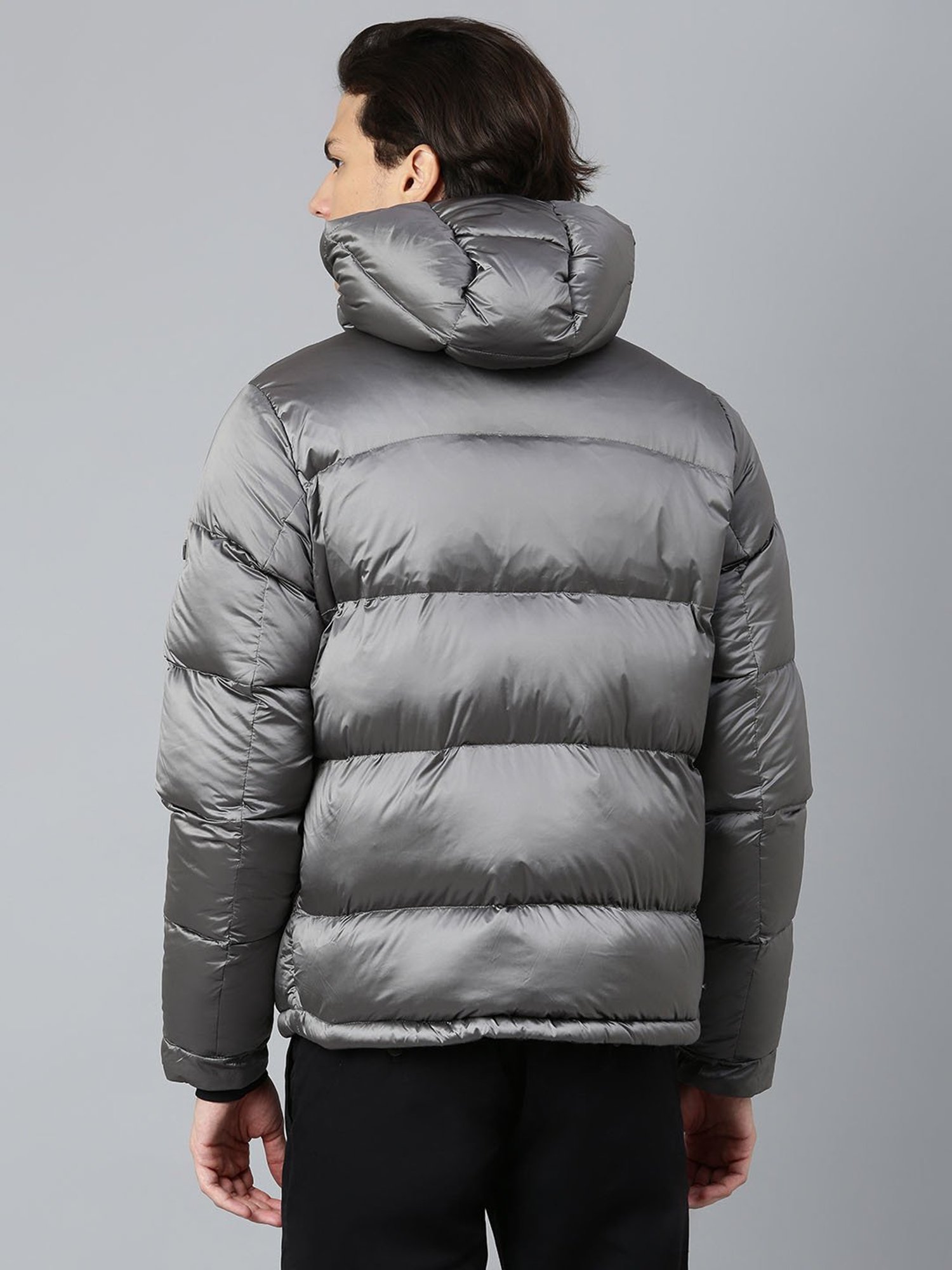 Woods Grey Regular Fit Quilted Jacket