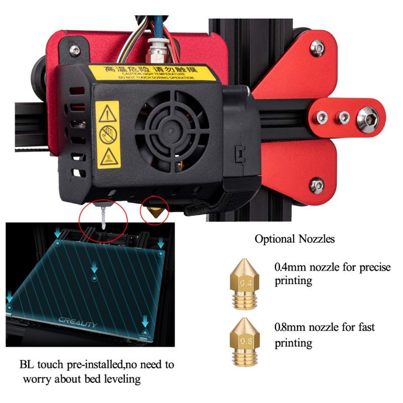 2020 New X5SA Pro 3D Printer High Precision Large Build Size Double Axis External Guide Rail and Titan Extruder, TRONXY 3D Printer